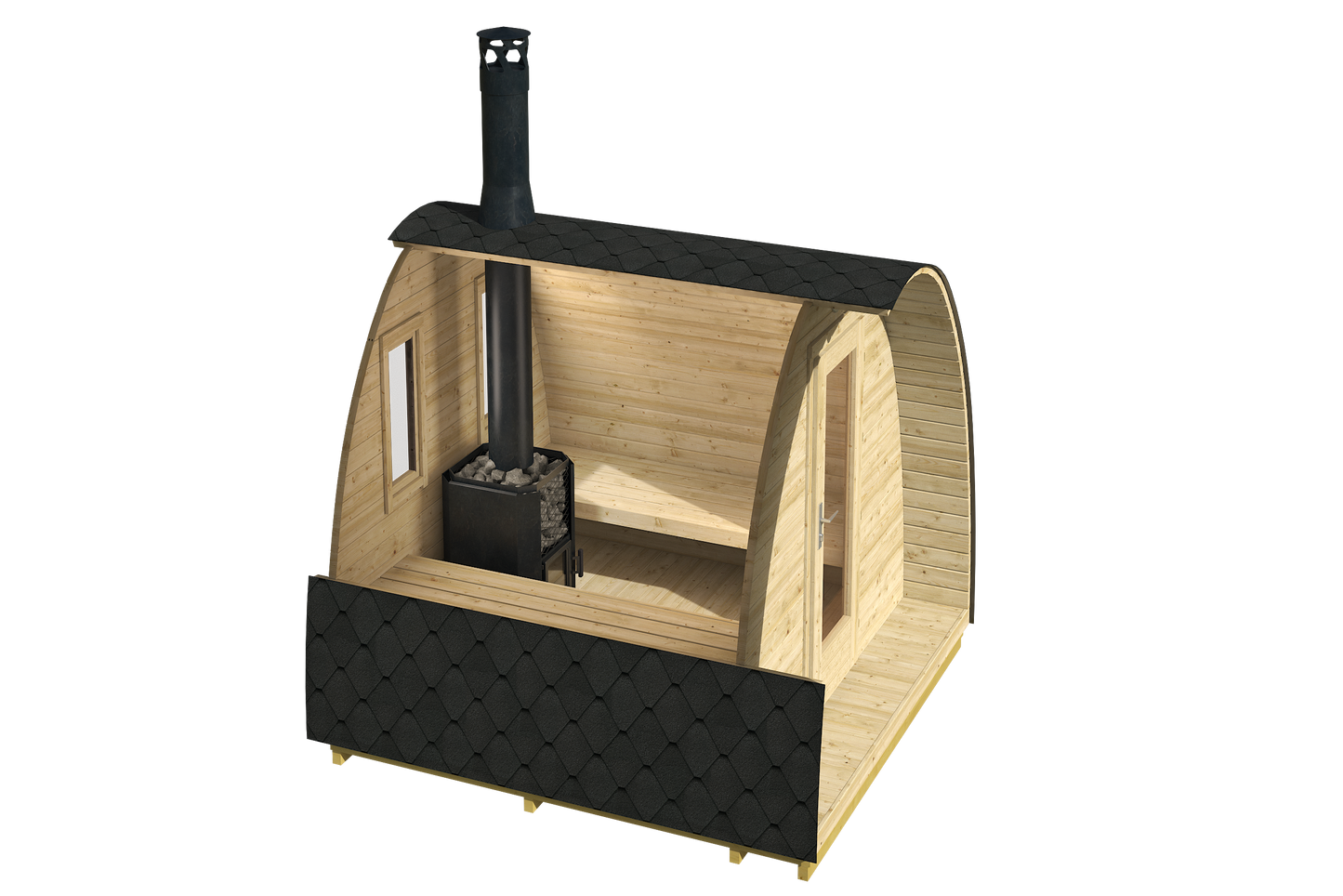 Sweat Pod™ - Electrictrisch of houtgestookte sauna