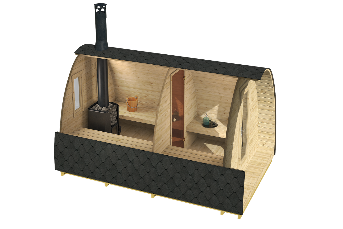 Sweat Pod™ - Electrictrisch of houtgestookte sauna